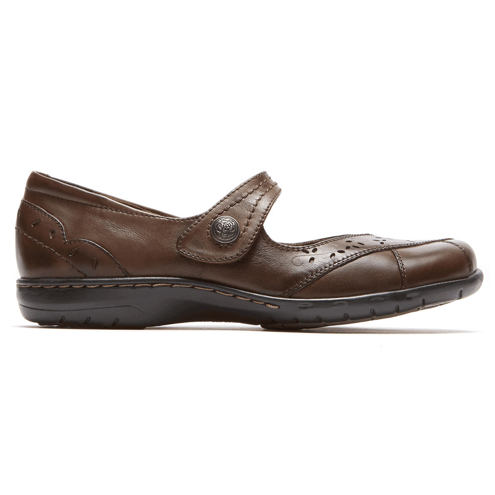 Rockport Womens Cobb Hill Petra Mary Jane - Flats Brown - DBR578630